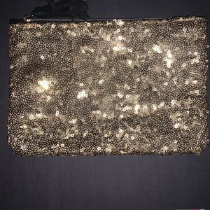 Gold and black clutch